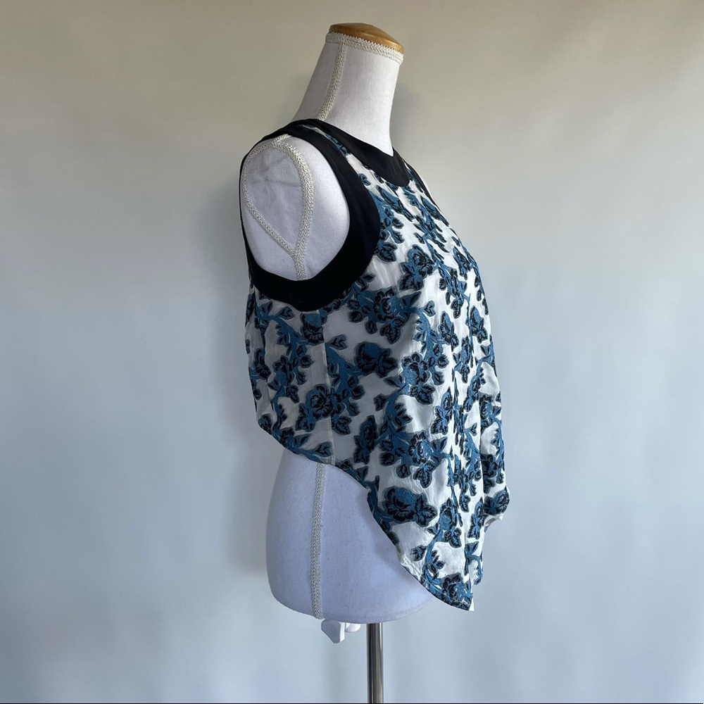 Prabal Gurung Floral Asymmetrical Tank - sz 2